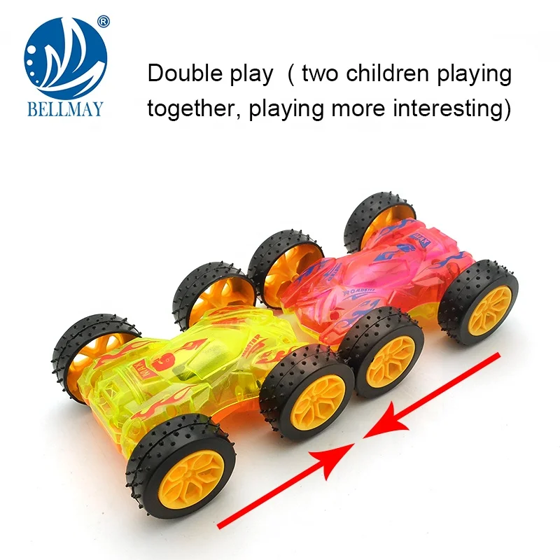 Bemay игрушка 360 прокатки батарея включает в себя двухсторонний инерции каскадер машина трения светодиодный свет для автомобиля