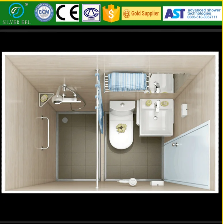 Luxury Prefab Modern  SMC1216 Unit All in One Designed Bathroom Pod