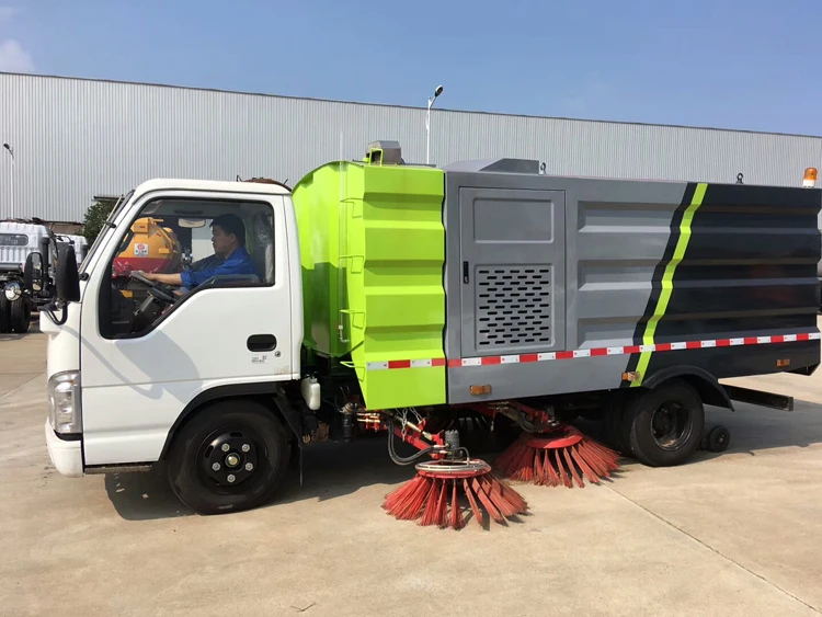 Электрические муниципальные транспортные средства, Вакуумная очистка, 4x2 шасси, 2-осевая уборочная машина Dongfeng