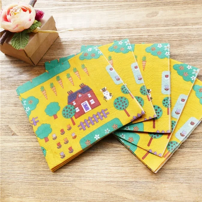 Персонализированные салфетки для вечеринок с цветным логотипом