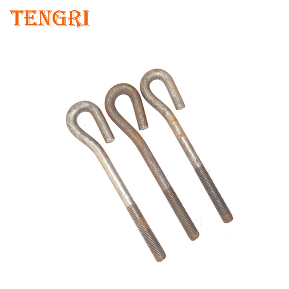 D Type Foundation Anchor Bolt M27 Zinc Plated Steel CLASS 4 From Shanghai Factory