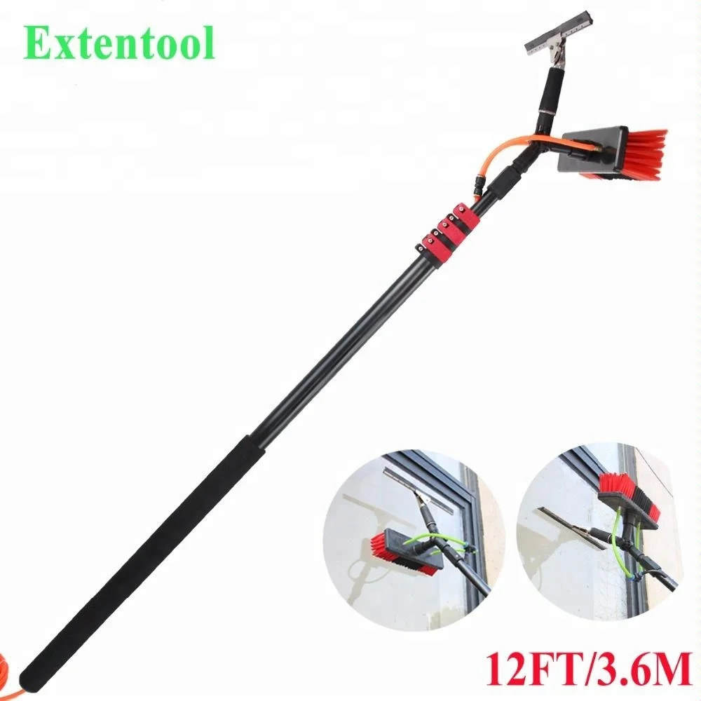 2023 New 12FT Water Fed Pole Brush for Window Cleaning System With Long Handle Telescopic Pole