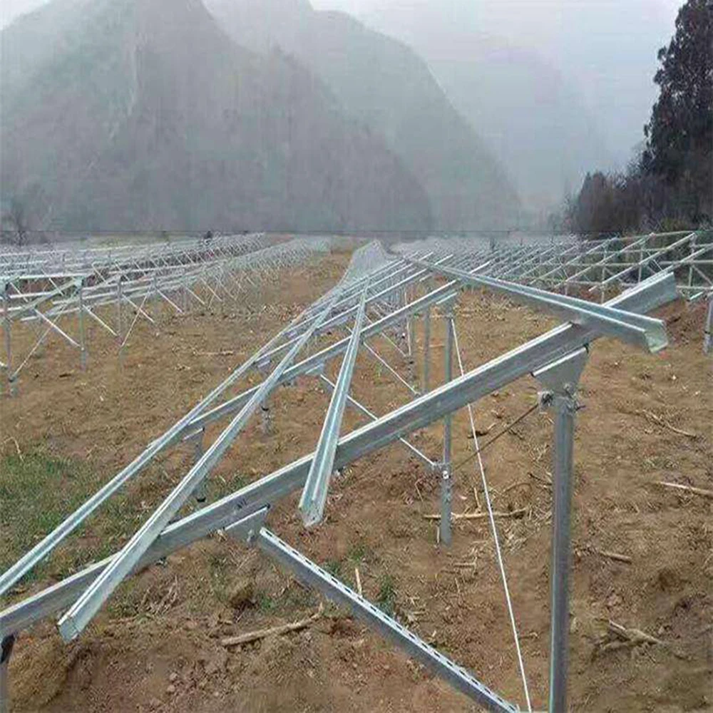 Solar Panel Ground Mounting Rack Galvanized Ground Mount Solar Bracket Rack Solar Panel Bracket for Roof and Ground Mounting