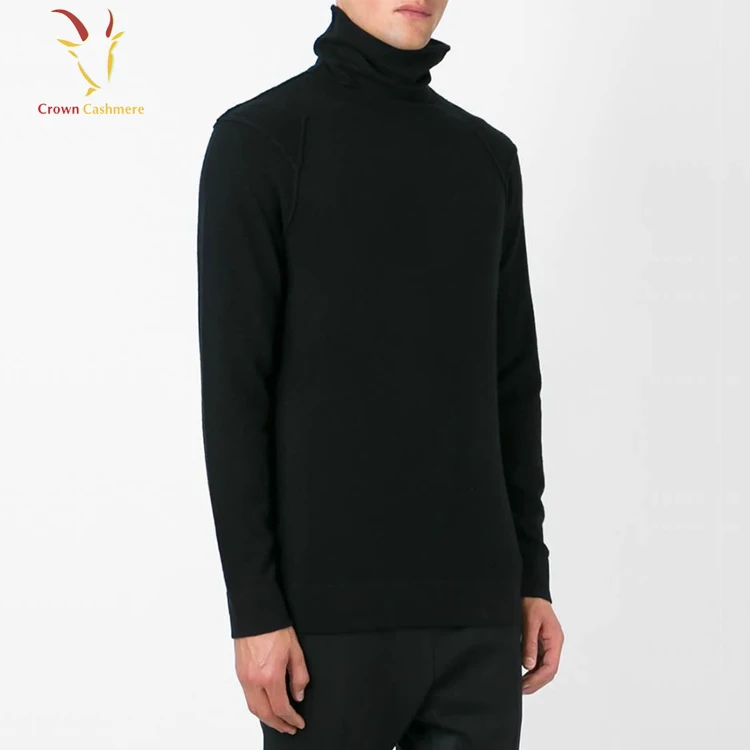 mens black turtleneck cashmere sweater