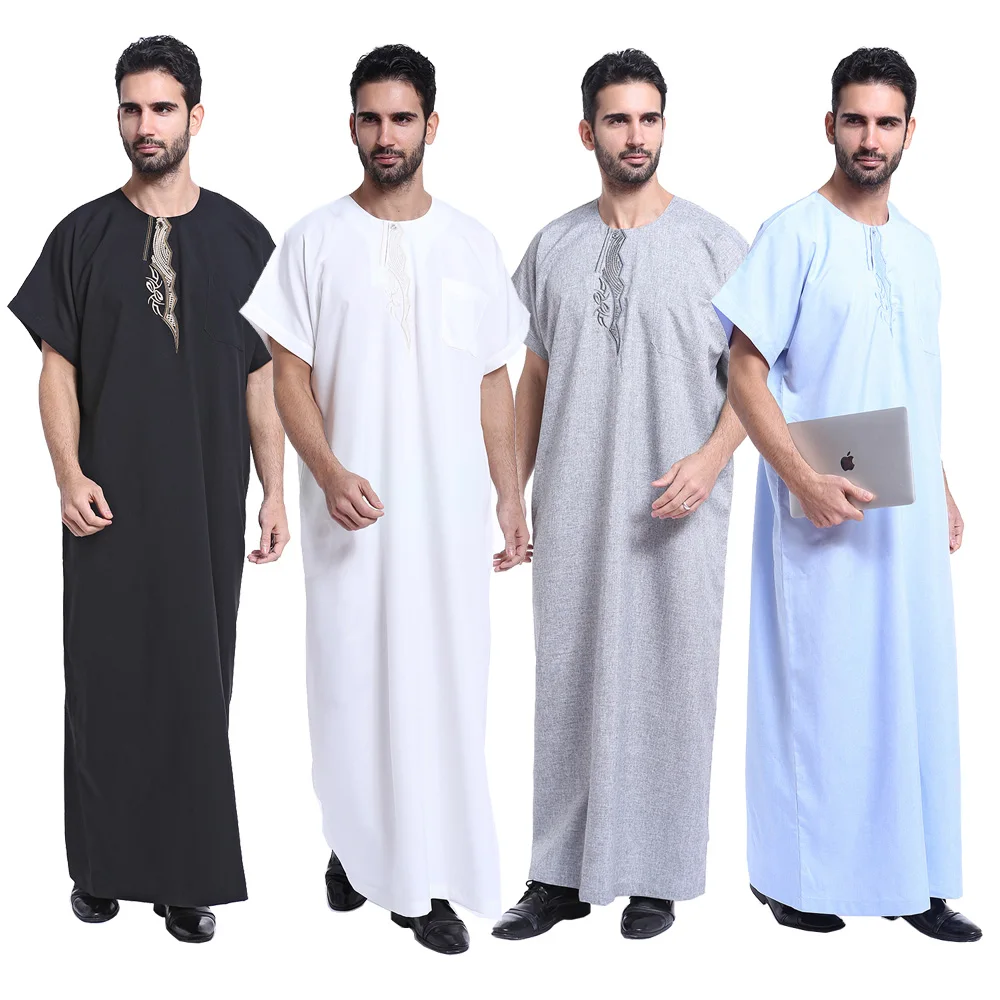 Muslim Fashion,DUBAI Thoub Thobes Men Jubba Thoubs Islamic Clothing Thobe 
