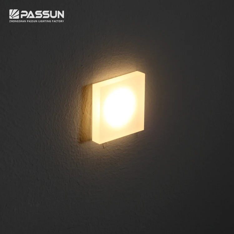 Hot Sale Mini Round Pathway Led Stair Wall Lamp Cinema Corner Decor 1w Led Step Light