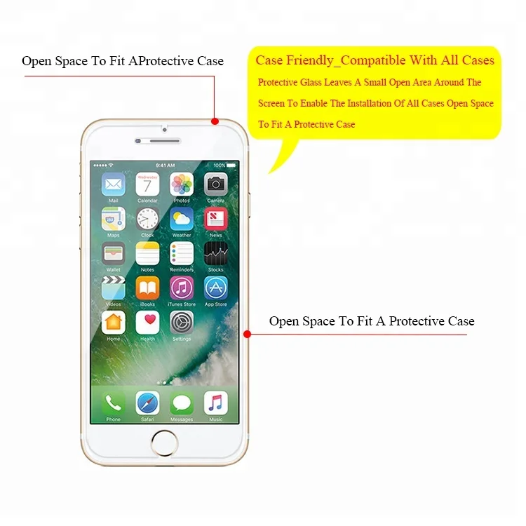 
 2.5D протектор экрана из закаленного стекла для iPhone 7 / 8 /SE 2020  