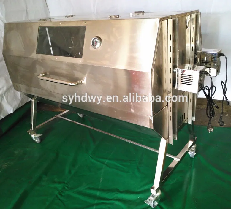 Double Roast Position Spit Roaster Party Bbq Barbecue Grill with Hood Gas Grills Food Grade Stainless Steel 304 HDL04