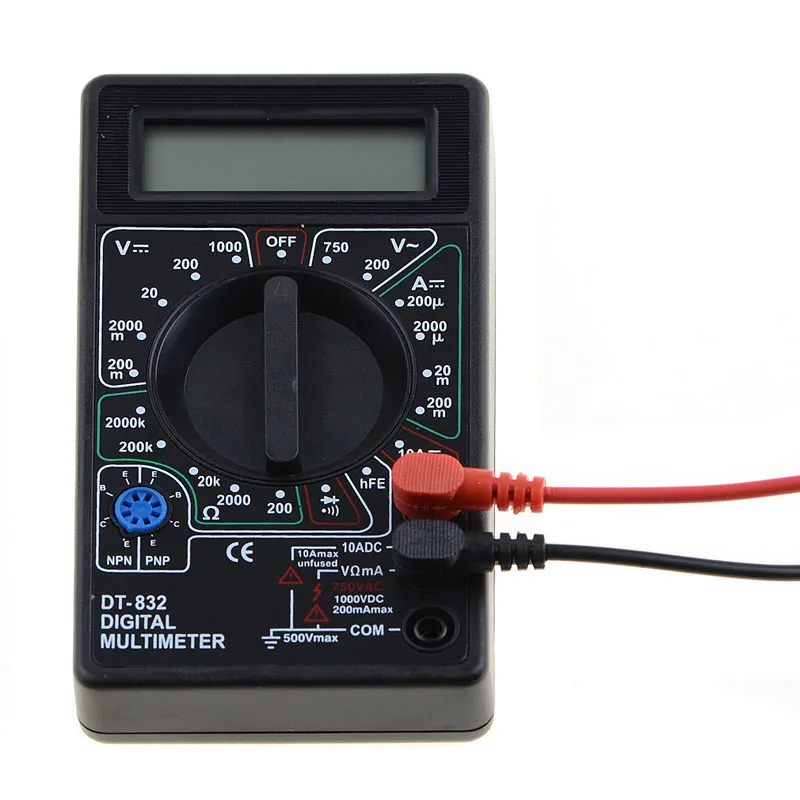 Digital LCD Multimeter Voltmeter Ammeter AC DC OHM Current Circuit Buzzer Tester 