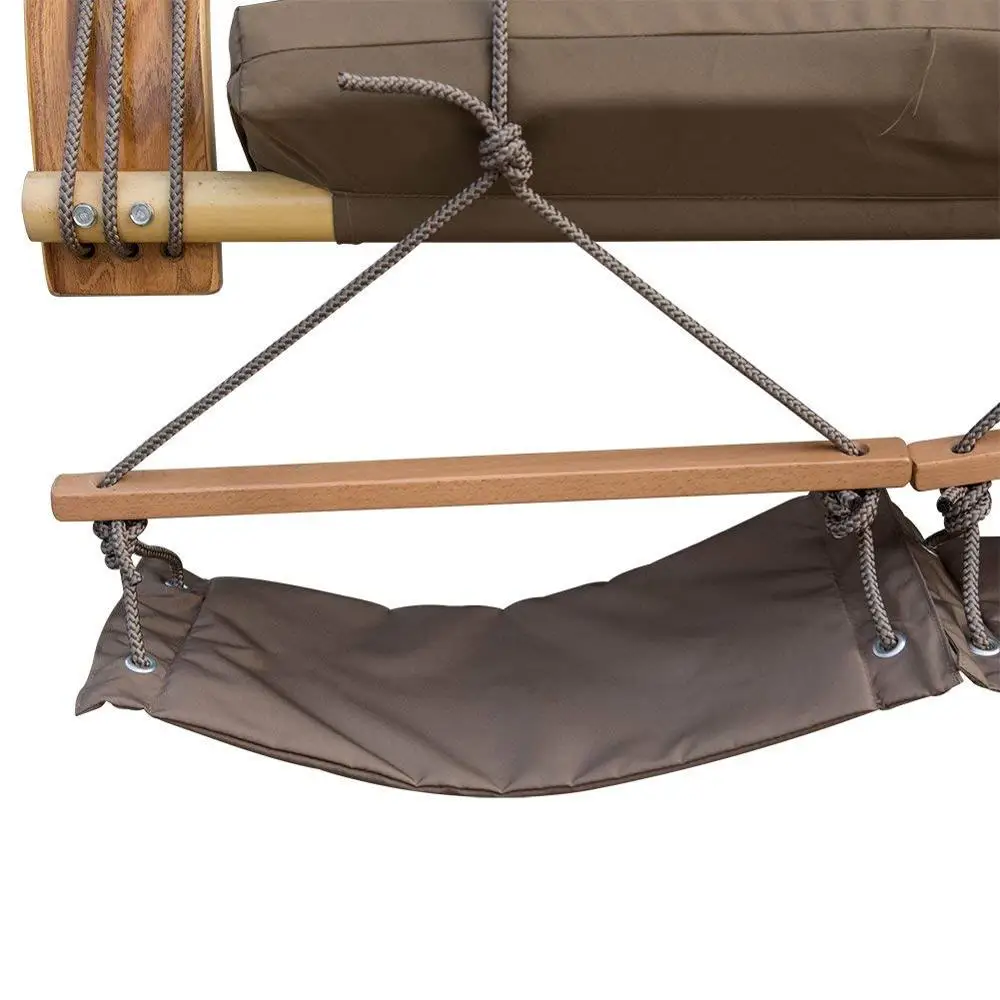 Danlong Deluxe большой деревянный гамак с дугой стул Природа Белый Сад Открытый Крытый Подвесной деревянной рамкой