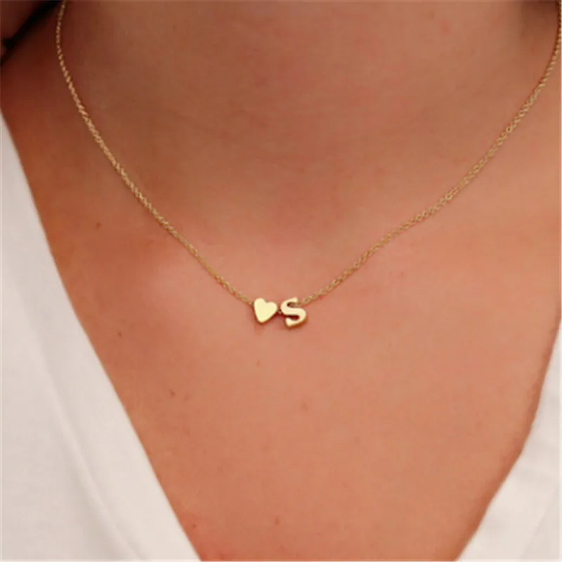 TINGN Dainty Letter Initial Necklaces for Women Girls Small Dice Pendant  Simple Cute Letter Necklaces