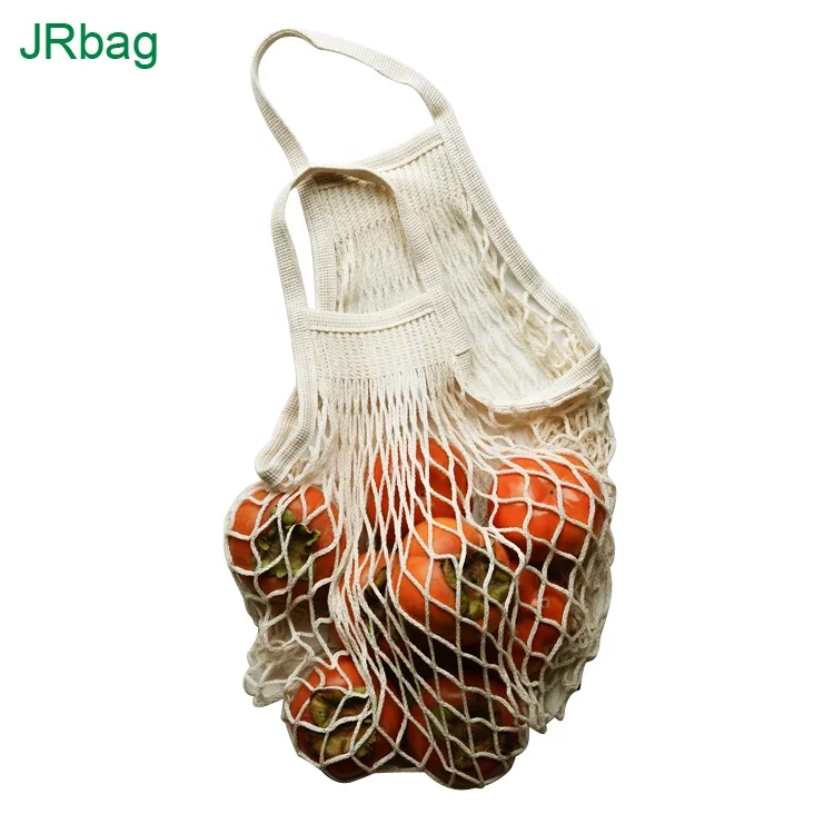 Authentic Fruit Design Reusable Cotton Mesh Bag France Market Fashionable Knitted String Net Shopping Bag Made in China Factory