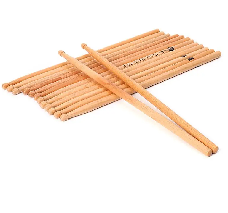 7a varnished beech wood drumsticks printed drumsti