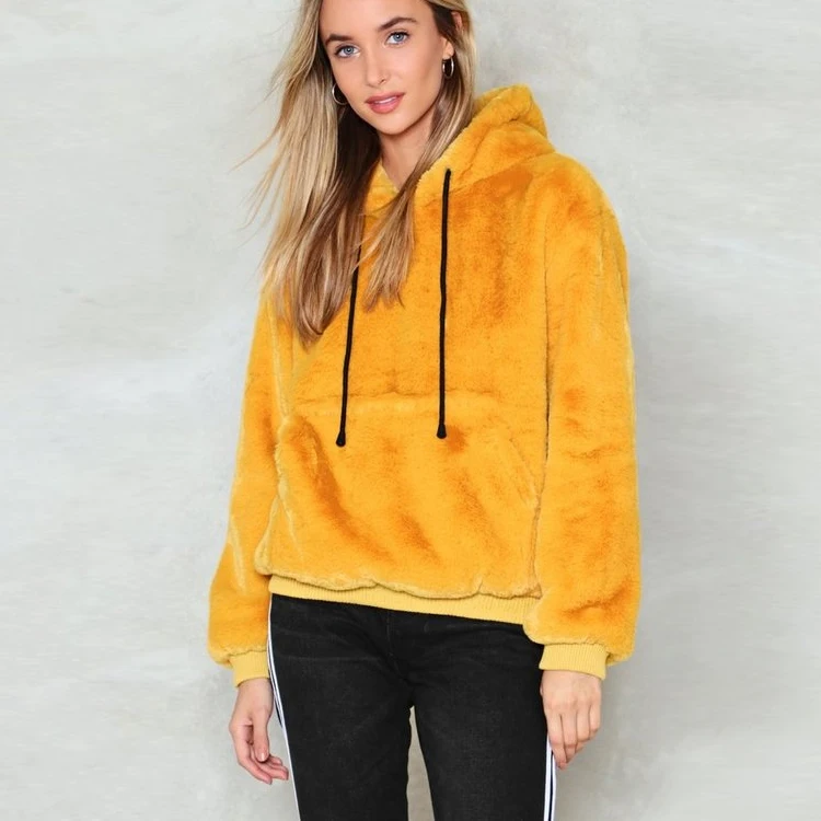 Source women winter hoodie fur oversized fashion faux fur hoodie on  m.