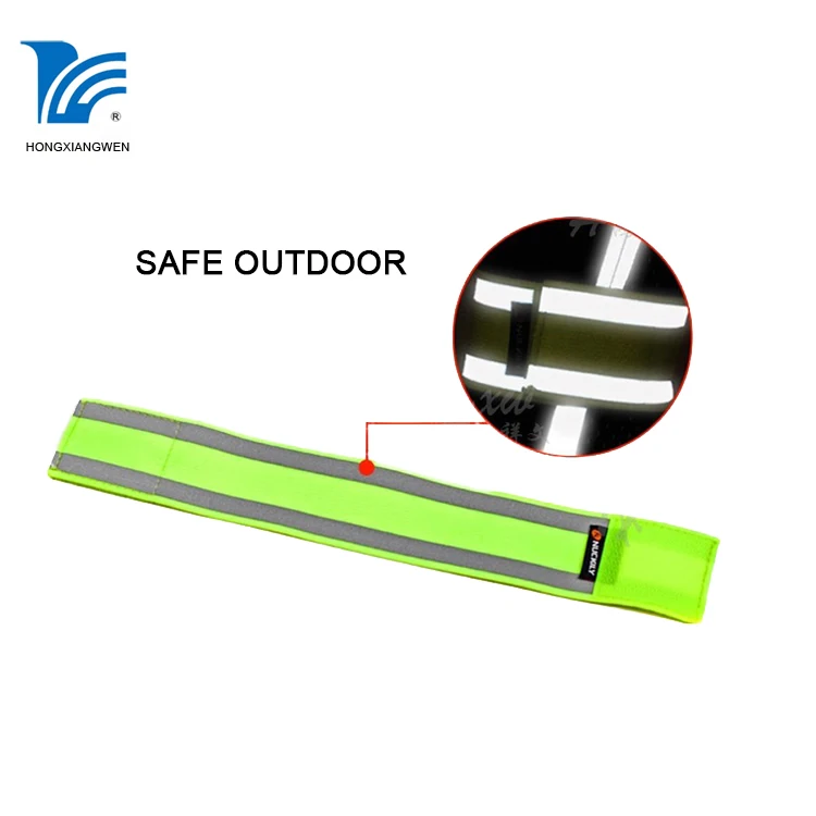 High Visibility Elastic Running Reflective Armbands with Hook Loop