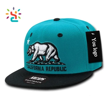 Cappello con orso della California, cappello con bandiera