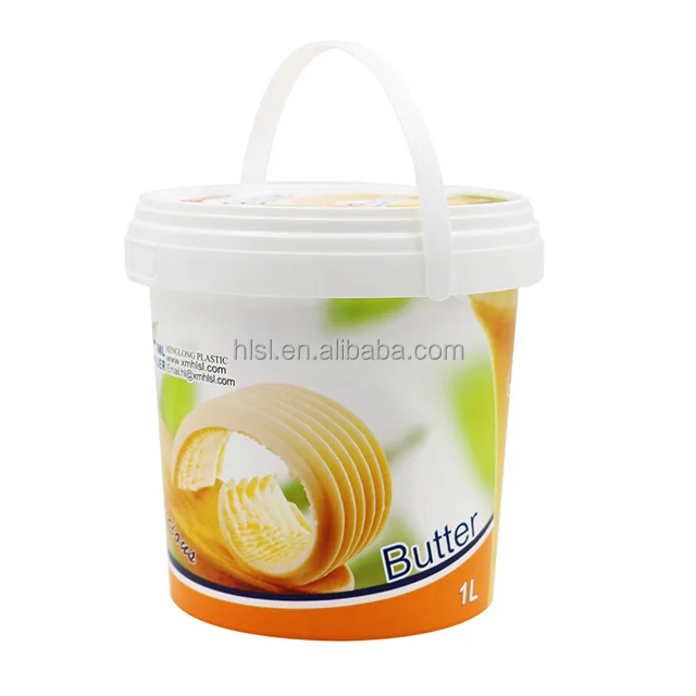 1L Round Disposable IML PP Plastic Cheese Containers with Lid