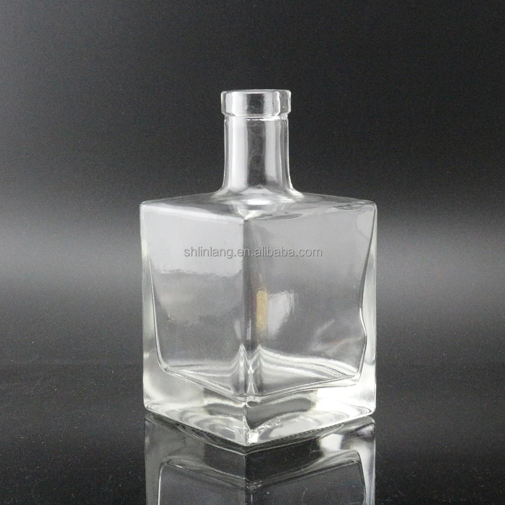 Shanghai Linlang Wholesale classical square glass whisky bottle