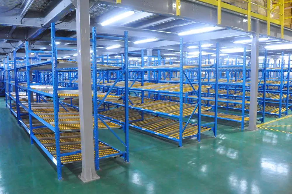 Heavy Duty Steel Rolling Warehouse Storage System Gravity Rack with ...