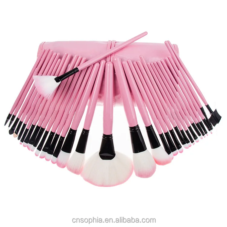 24pcs Brushes wood handle wholesale makeup brush sets