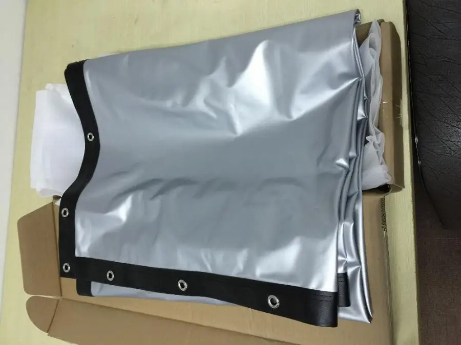 Professional 3d Silver Acoustically Transparent Projection Screen Fabric Standard 2.4 High Gain PVC Soft Metal Material in Roll