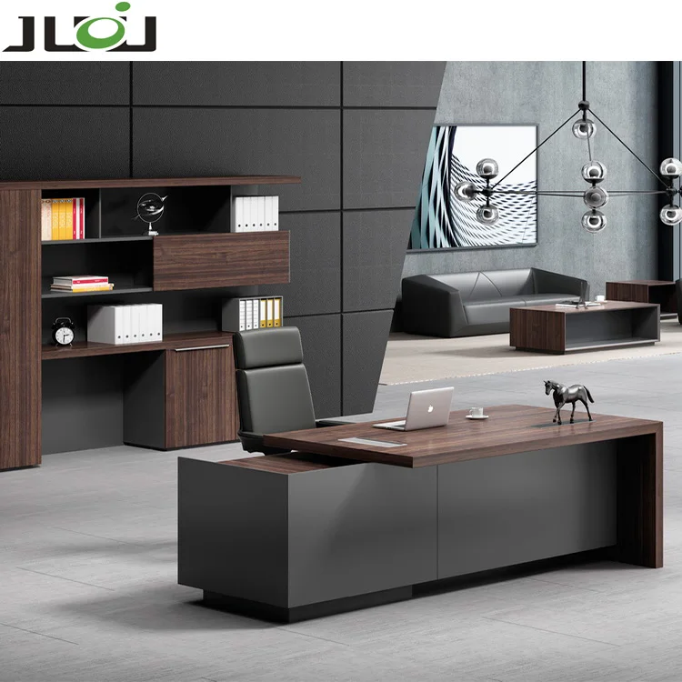 Modern Executive Office Desk Wooden MDF Panel Table for Executives