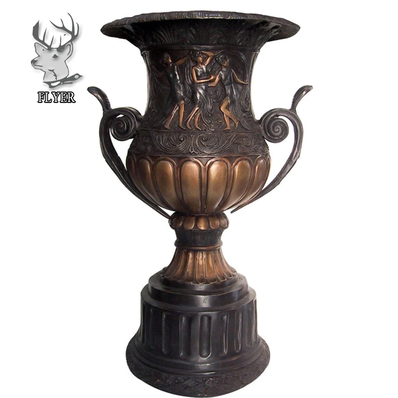 Outdoor Custom Decorative Metal New Design Home Decor Large Antique Brass Vase for Sale