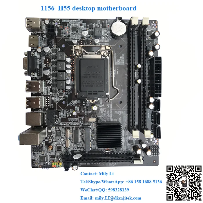 ZX-H55MV1.11 wholesale Intel H55 socket 1156 desktop computer 