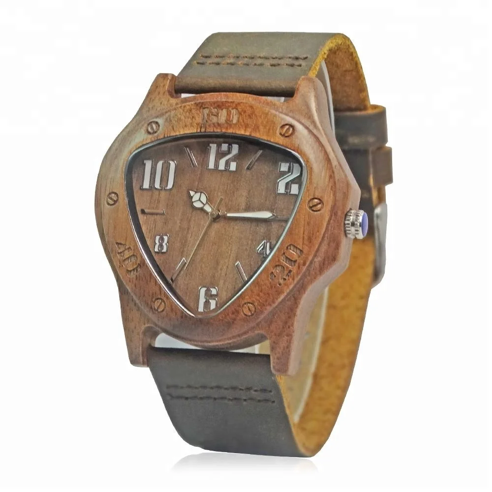 high quality luminous hands quartz watches leisure style wooden