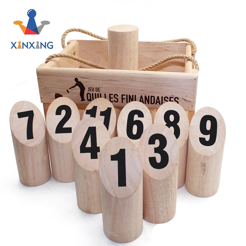 Деревянная коническая игра Kubb с деревянным чехлом для боулинга викингов финска игр на открытом воздухе