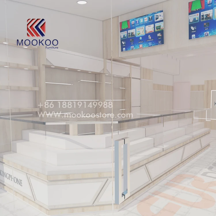 3d Rendering Showroom Accessory Cellphone Shop Interior Design