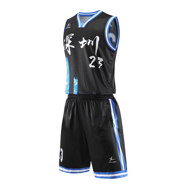 Wholesale Basketball Jersey Black and Blue Basketball Suit Custom Sport  Uniform - China Basketball Jersey and Sublimation Basketball Jersey price