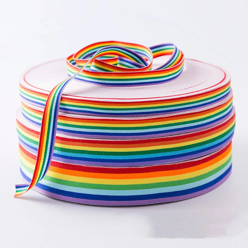 Rainbow ribbon 15 mm x 25 metre 022z 