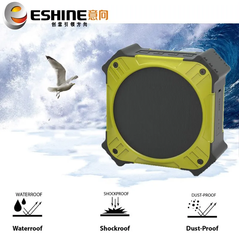 Soweiek shops ES-T80 Solar Powered Bluetooth Speaker Waterproof Shockproof Dustproof