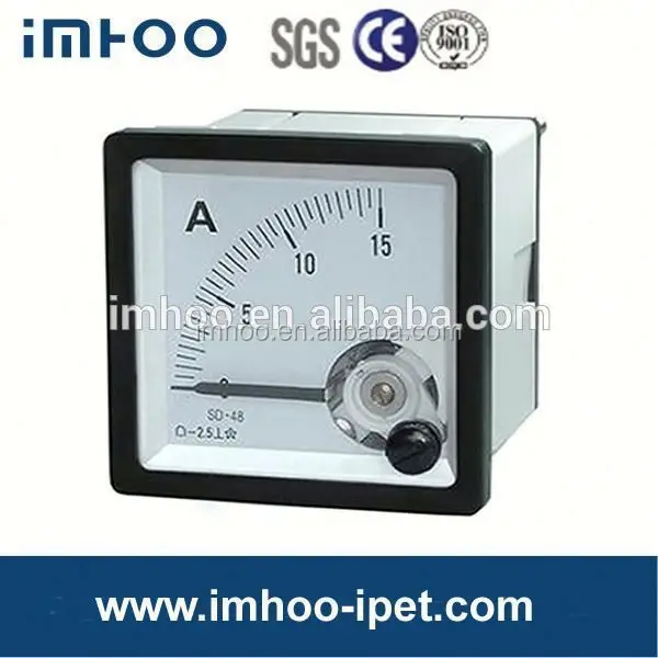 48x48 Analog Panel Ammeter and Voltmeter
