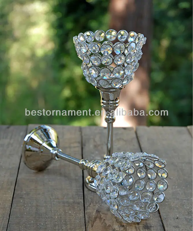 Crystal Candle Holder 8.5in Buy Tall Candle Holders For Weddings