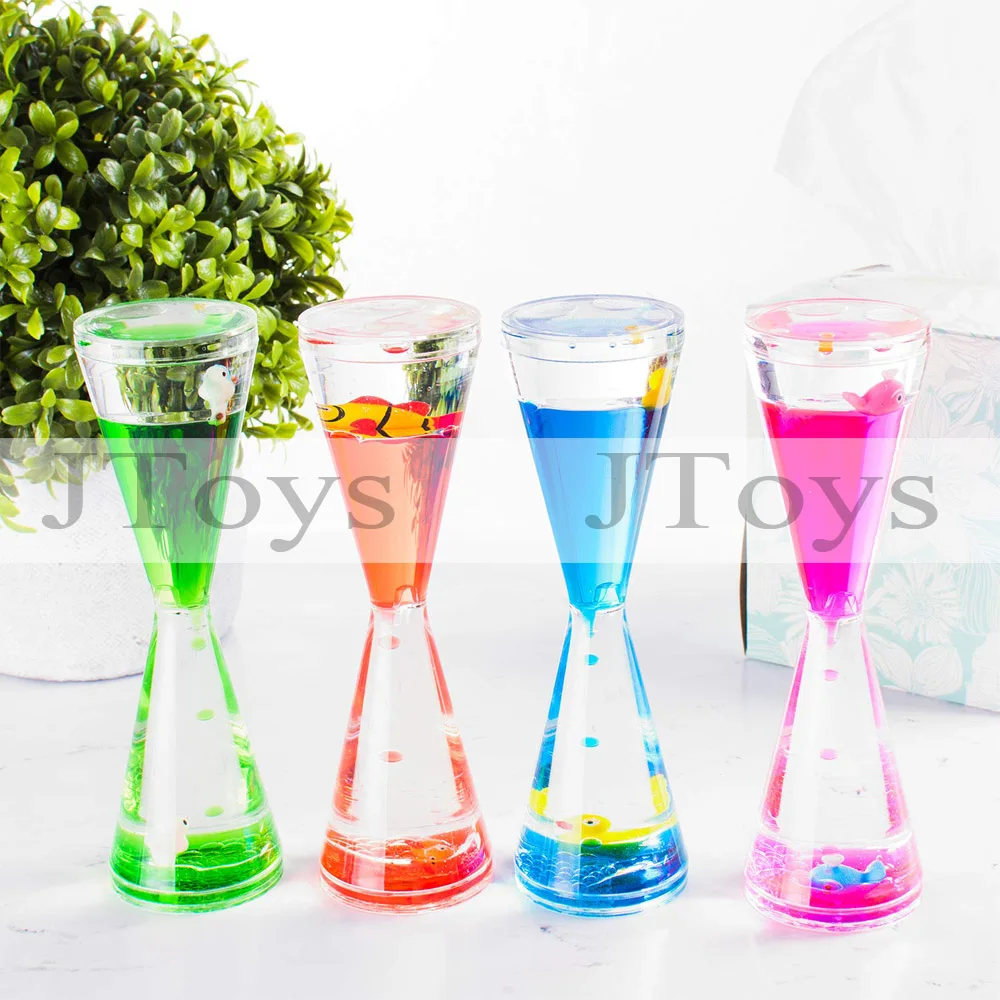 Новинка жидкий барботер таймер песочные часы плавающие морские жидкости морское существо жидкость движения длинный акриловый