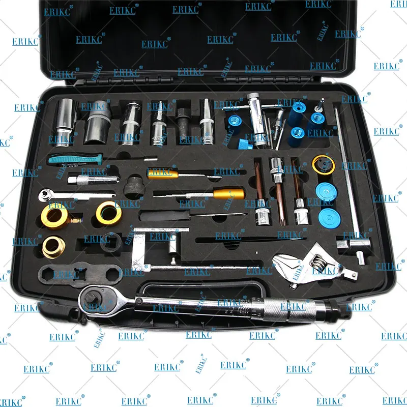 ERIKC diesel Injection Pump Tools and Automotive Common Rail Injector Disassemble Tool Kits 40 PCS Dismantling Device