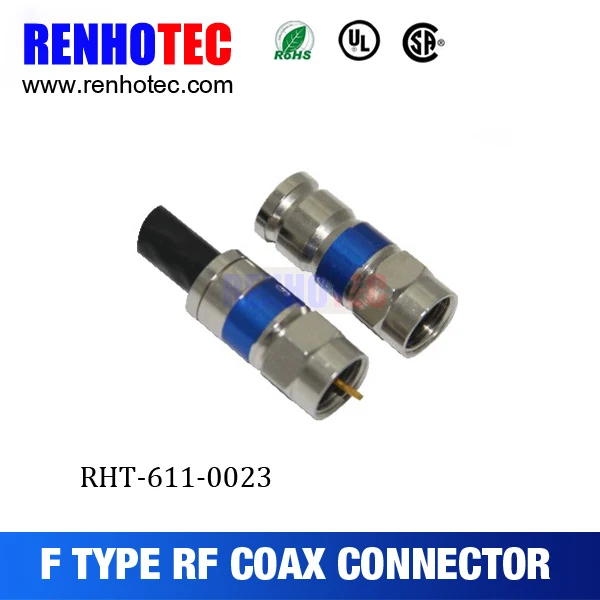 Hyber & Cara - Kit di connettori tipo F per estensione e riparazione cavo coassiale, 4 Hyber & Cara - Kit di connettori tipo F per estensione e riparazione cavo coassiale, 4