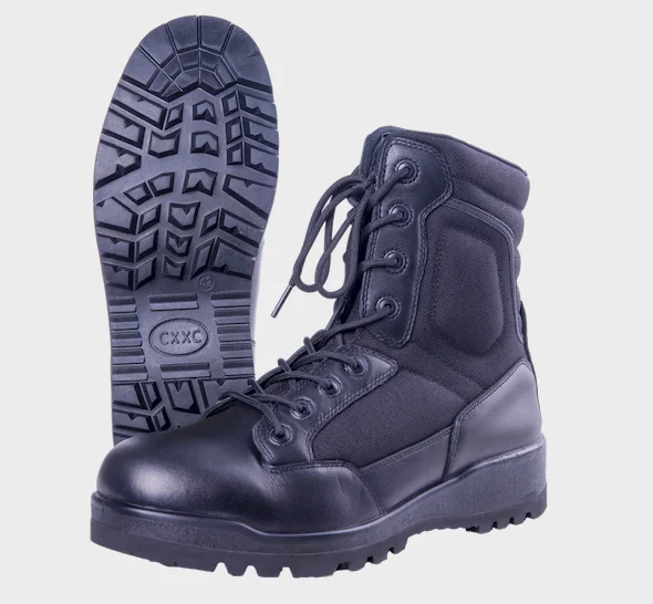 Botas Militares De Cuero Negro - Buy Botas Negras,Botas Militares,Botas De  Cuero Product on Alibaba.com