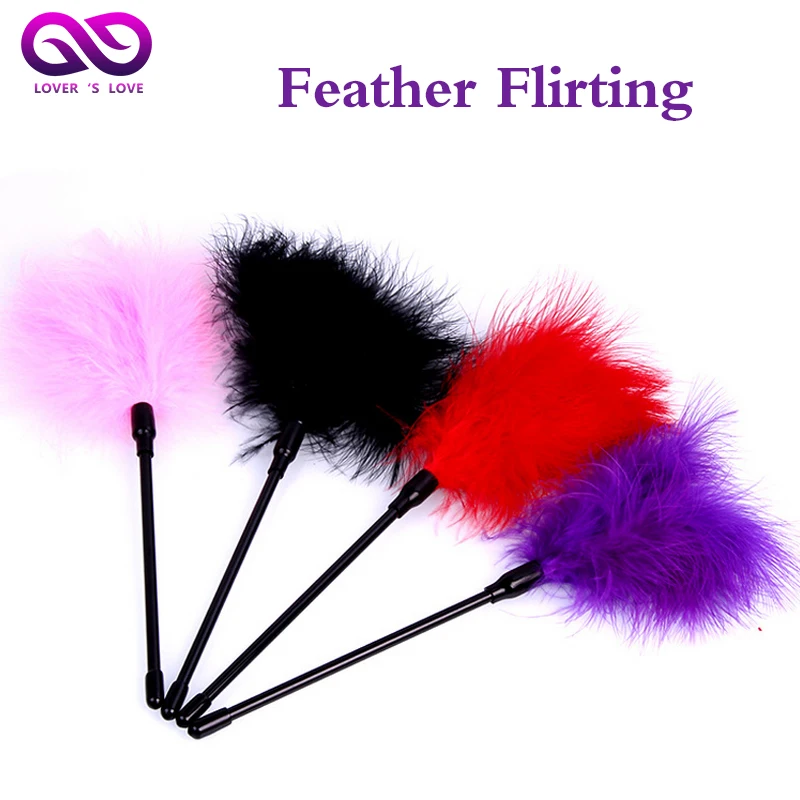 Tease Clit Feather Tickle Stick Fetish Spanking Feather Slave Whip Tickle Flirting Erotic