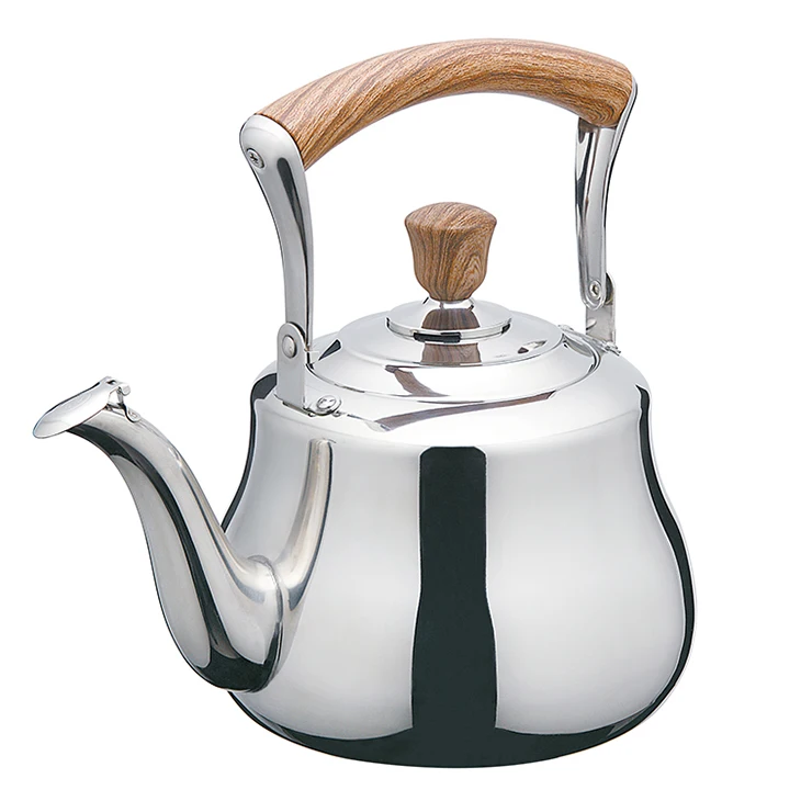 Jannyshop-123 Hervidor de Agua con Silbato Tetera de Acero Inoxidable con Mango Ergon/ómico Tetera con Silbido para Cocinas de Inducci/ón Estufas de Gas