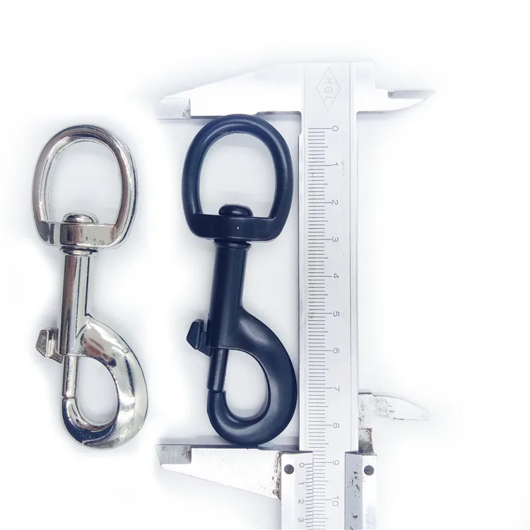 BT-Z789 Metal 1" Snap Hook Dog Leash Zinc Alloy Swivel Bags Silver Carabiner Black 20mm Eye Bolt Snap Buckle Snap