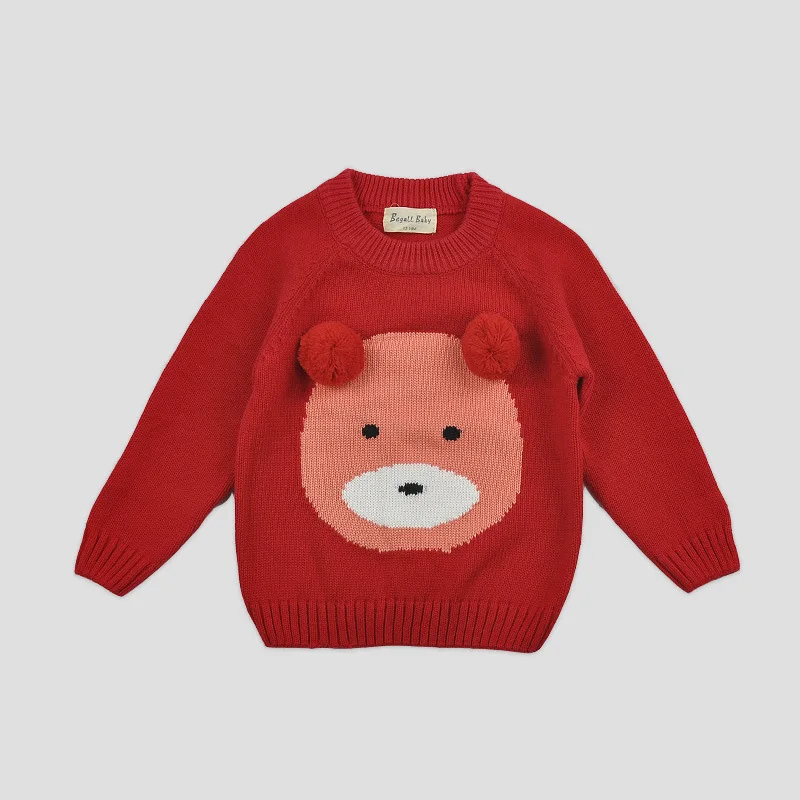 2017 новая осенняя одежда для новорожденных высокого качества с рисунком медведя шерстяной свитер дизайн