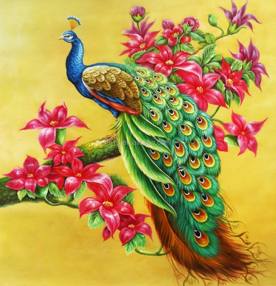 Peacock Oil Painting Original Animal Painting On Canvas - Buy Animal  Painting,Wall Art Picture,Peacock Oil Painting Product on 