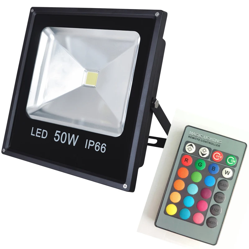 Factory price 10 20 30 50 80 100 w Cob Outdoor waterproof Ip65 Rgb Led Flood Light