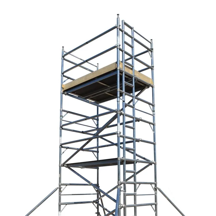 Ladder Tower Echafaudages Telescopic Mobile Scaffolding Aluminium En Aluminium 14m 15m 16m Aluminum 6082-T6 Office Building 51mm