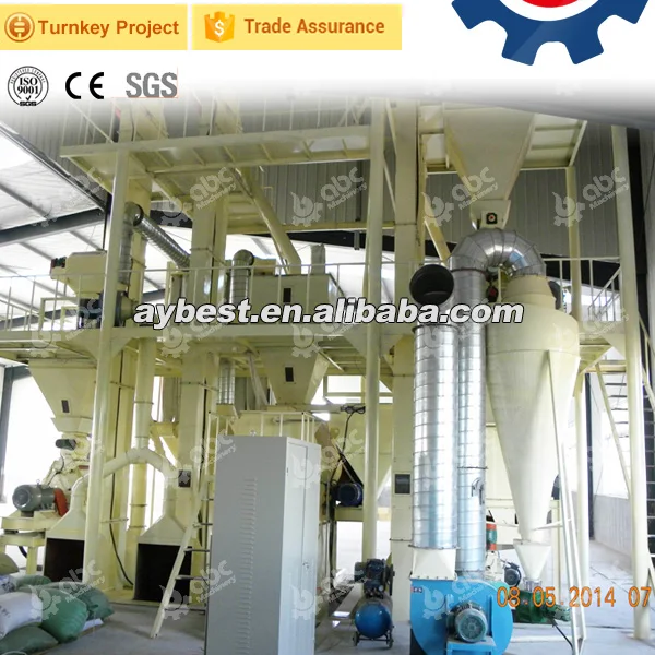 3TPH Large Scale Turnkey Type Animal Feed Pellet Production Line Poultry Feed Mill Plant