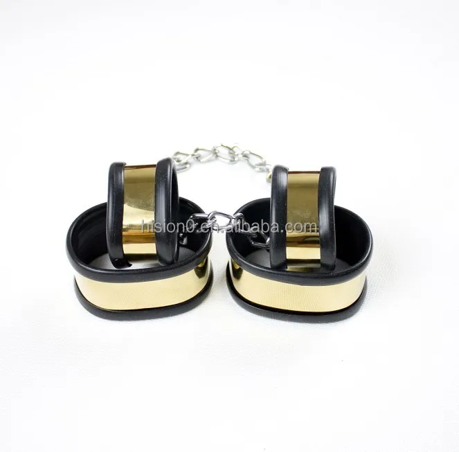 2016 Perfect Collocation Titanium Stainless Steel Chastity Bondage Kit Including Wrist/Handcuffs/Ankle Cuffs for Adult