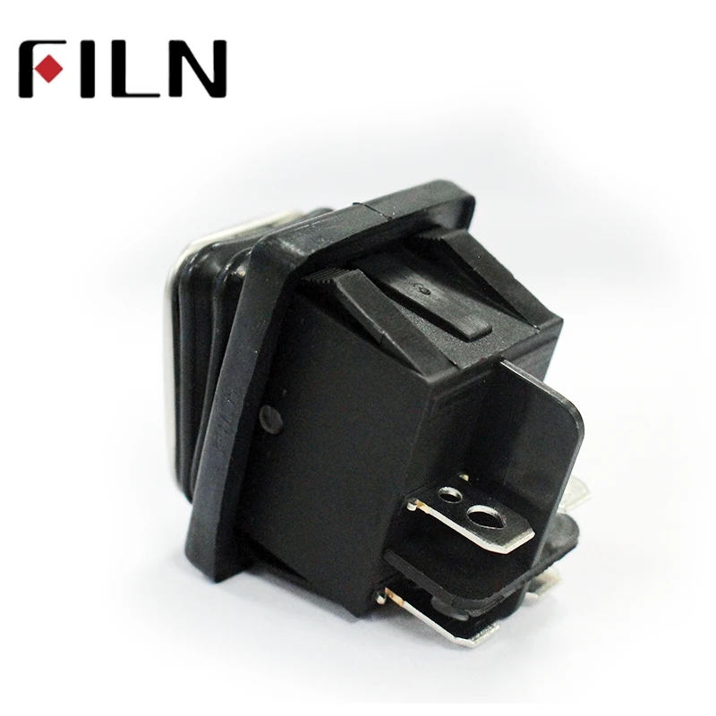 KCD4 Tuimelschakelaar 20A/250V 4-pins DPST IP67 LED